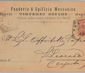 53810  - ITALIA REGNO - Storia Postale: CARTOLINA pubblicitaria da NAPOLI - 1895