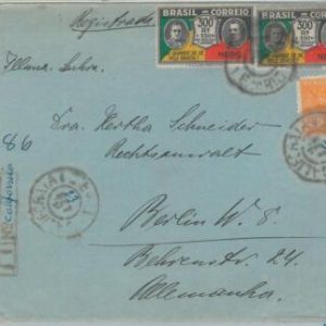 74396 - BRAZIL - POSTAL HISTORY -  REGISTERED COVER from CALIFORNIA  1931