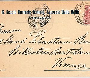 44546  CARTOLINA d'Epoca - COSENZA Città  - PUBBLICITARIA 1917