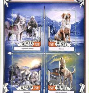 A8438 - NIGER -  Stamp Sheet - 2016 SLED DOGS