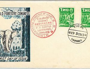 59228  -   THAILAND Siam - POSTAL HISTORY:  FDC COVER 1960 Scott# 341 ELEPHANTS