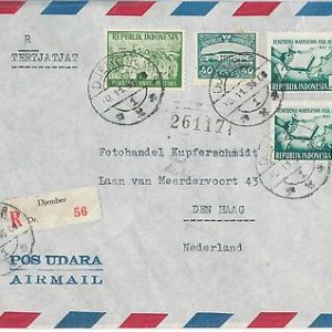 62353 -  INDONESIA - POSTAL HISTORY -  REGISTERED COVER to HOLLAND 1956