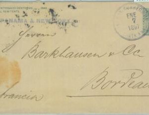 86101 - El SALVADOR - POSTAL HISTORY -  STATIONERY COVER to FRANCE  1897