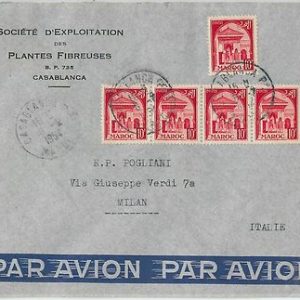 59265 -    MOROCCO - POSTAL HISTORY: COVER to ITALY - 1954