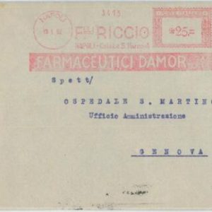 75581 - ITALY - Postal History - RED POSTMARK on COVER Chemistry MEDICINE 1952