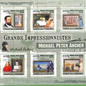 A0370  - COMORES Comoros -  MISPERF 2009  stamp SHEET: Art MICHAEL PETER ANCHER
