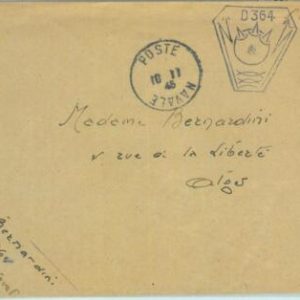 87301 - FRANCE - POSTAL HISTORY - COVER to ALGERIA with French NAVY postmark