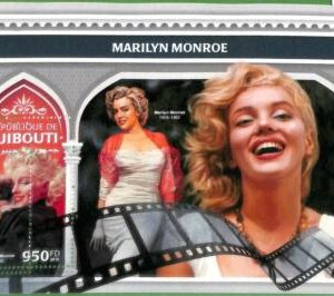 A0501 - DJIBOUTI - ERROR MISSPERF stamp SHEET - 2018  Cinema MARYLIN MONROE