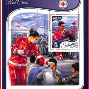 A4926 - SOLOMON ISLANDS - ERROR MISPERF, Souvenir s: 2017, Red Cross, Medicine