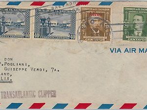 58678  -  EL SALVADOR - POSTAL HISTORY: AIRMAIL COVER to ITALY