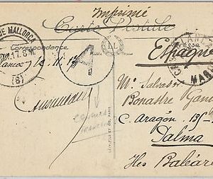 63178 - SPANISH MOROCCO - POSTAL HISTORY: POSTCARD with FRENCH CENSOR MARK 1917