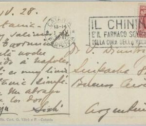 82695 - ITALY - Postal History - POSTMARK on POSTCARD 1928 - MEDICINE Quinine