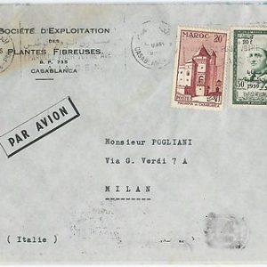 59245  -    MOROCCO - POSTAL HISTORY: COVER to ITALY - 1960 - BANKING savings