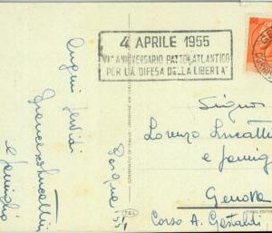86668 - ITALY - POSTAL HISTORY - Special postmark  1955  North Atlantic Treaty