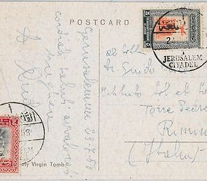 58855  -  JORDAN - POSTAL HISTORY: POSTCARD to ITALY 1958