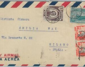 81697 - PERU - POSTAL HISTORY -   AIRMAIL  COVER to ITALY  1946
