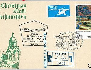 65270 - POSTAL HISTORY - FIRST FLIGHT COVER: ISRAEL - VATICAN  1976  Gershon 588