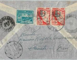 69350 - PERU - POSTAL HISTORY -  AIRMAIL COVER to ARGENTINA  1941
