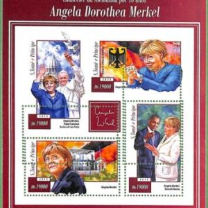 A3523-Sao Tome & Principe ERROR MISSPERF 2015 PEOPLE Angela Merkel politic