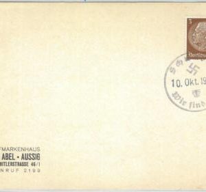 69899 - GERMANY  Czechoslovakia  POSTAL HISTORY - Card : Aussig 1938 PROPAGANDA