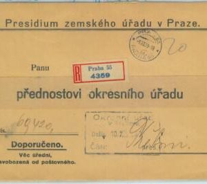 84066 - Czechoslovakia - Postal History - OFFICIAL MAIL registered cover  1939