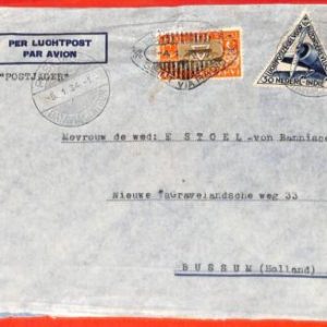 aa0252 - DUTCH INDIES Indonesia  POSTAL HISTORY - AIRMAIL COVER to NETHERLANDS