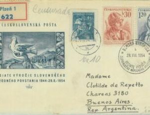 85070 - Czechoslovakia - Postal History - Censored FDC COVER 1954 resistance WAR