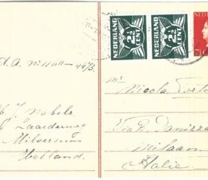 72555 - NETHERLANDS -  POSTAL HISTORY:  Stationery Card  with ADDED STAMPS 1947