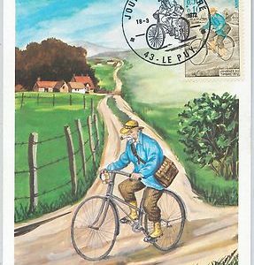 63529  -  FRANCE - POSTAL HISTORY: MAXIMUM CARD 1972 - BICYCLE Journee du Timbre