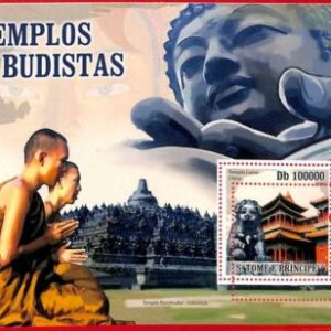 A3192- SAO TOME & PRINCIPE, ERROR MISSPERF Souvenir sheet: 2009 Buddhist Temples