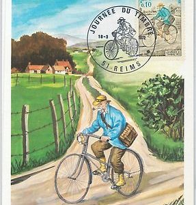63530  -  FRANCE - POSTAL HISTORY: MAXIMUM CARD 1972 - BICYCLE Journee du Timbre