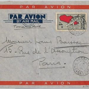 59383 -  Madagascar  - POSTAL HISTORY:  AIRMAIL  COVER  to FRANCE - 1930