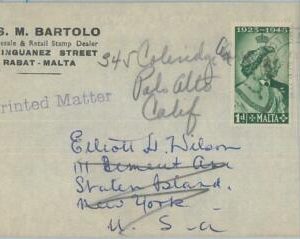75317 - MALTA - Postal History -  COVER  from NOTABILE 1940'S