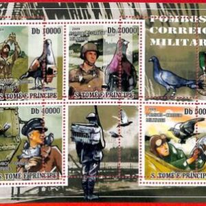 A3352- SAO TOME & PRINCIPE, ERROR MISPERF: 2009 Dove Bird, Postal Service, WW II