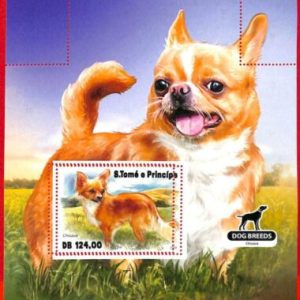 A3445 - SAO TOME & PRINCIPE, ERROR MISPERF Souvenir sheet: 2018 Dogs, Chihuahua