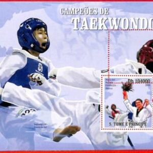 A3302- SAO TOME & PRINCIPE ERROR MISPERF Souvenir s: 2009 Taekwondo, R. Espinoza