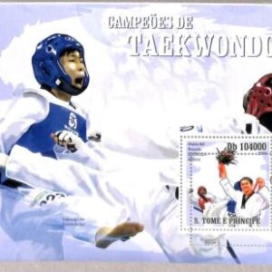 A3198 - SAO TOME & PRINCIPE, ERROR MISSPERF Souvenir s: 2009 Taekwondo, Espinoza
