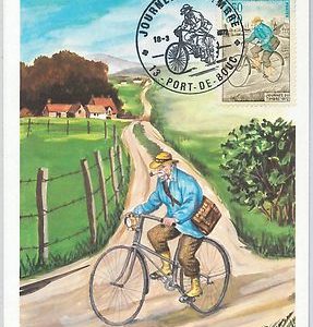63524  -  FRANCE - POSTAL HISTORY: MAXIMUM CARD 1972 - BICYCLE Journee du Timbre