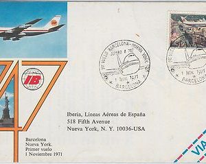 56610 -  AIRPLANES - SPAIN -  POSTAL HISTORY: SPECIAL FLIGHT COVER 1971