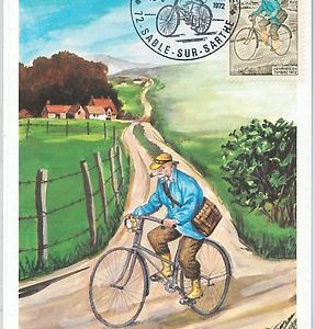 63534  -  FRANCE - POSTAL HISTORY: MAXIMUM CARD 1972 - BICYCLE Journee du Timbre