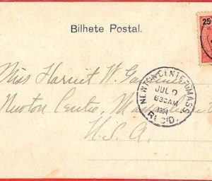 aa3949  - Portugal HORTA -  POSTAL HISTORY - POSTCARD to the USA  1904