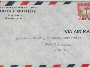 72581 - NETHERLANDS Curacao Curaçao - POSTAL HISTORY - Airmail COVER to USA 1945