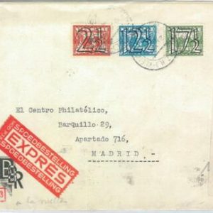70026 - NETHERLANDS - POSTAL HISTORY - COVER to SPAIN with  CENSOR tape  1941