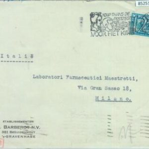 85251 -  NETHERLANDS - Postal History - COVER to ITALY with GERMAN CENSOR  1940