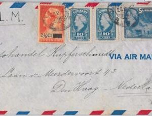 65761 - SURINAME  - POSTAL HISTORY -   COVER to THE NETHERLANDS  1942