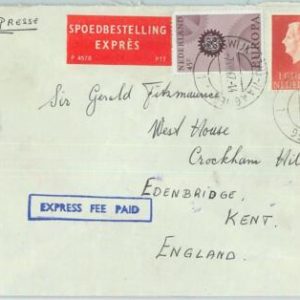 66823 - NETHERLANDS - Postal History: EXPRESS COVER  to ENGLAND 1967