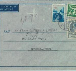 88940 -  NETHERLANDS - Postal History - AIRMAIL  COVER to ARGENTINA  1938