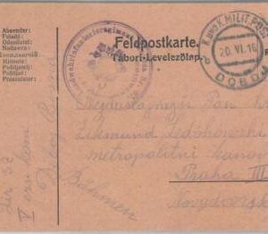 75051 - BOSNIA - POSTAL HISTORY - FIELD MAIL Feldpost CARD - WWI  1916