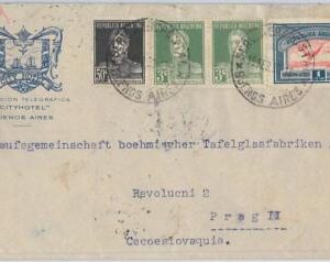 65390 - ARGENTINA - Postal History -  HOTEL COVER to  CZECHOSLOVAKIA  1932