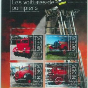 M1498 - NIGER - ERROR, 2013 MISSPERF SHEET: Fire Trucks